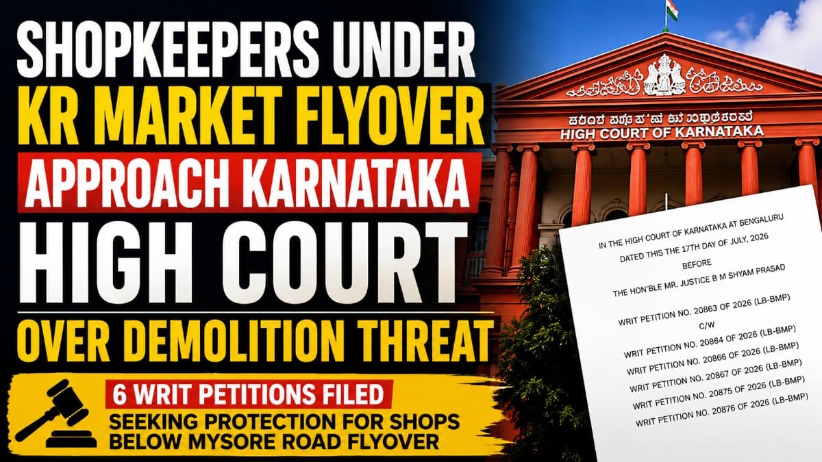 Karnataka High Court Gives KR Market Footpath Shops 15 Days to Vacate