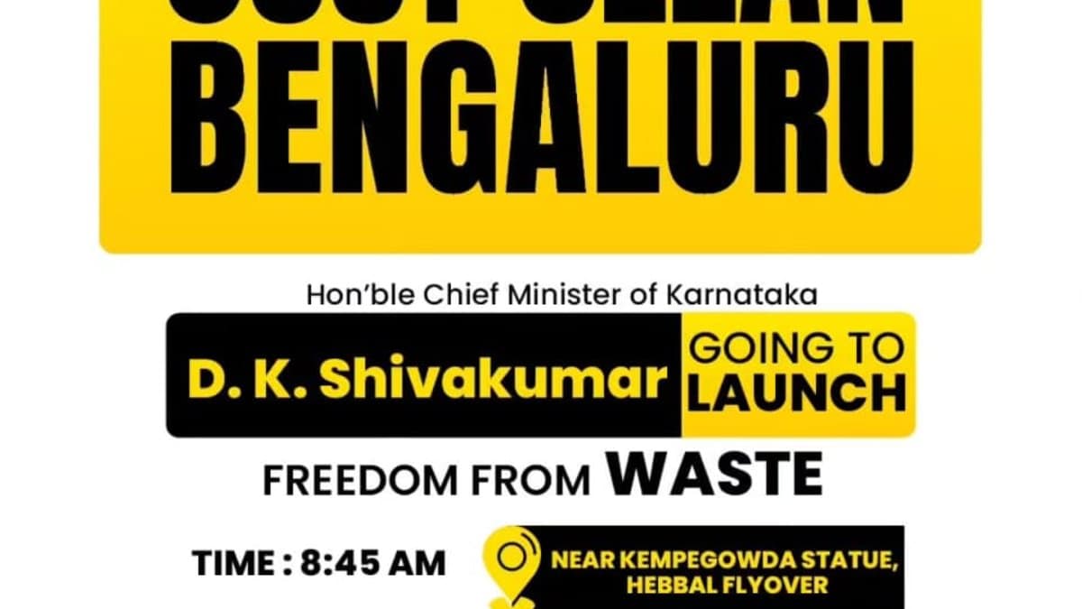 CM D.K. Shivakumar to Launch 'Freedom From Waste' Campaign at Hebbal on 1 August