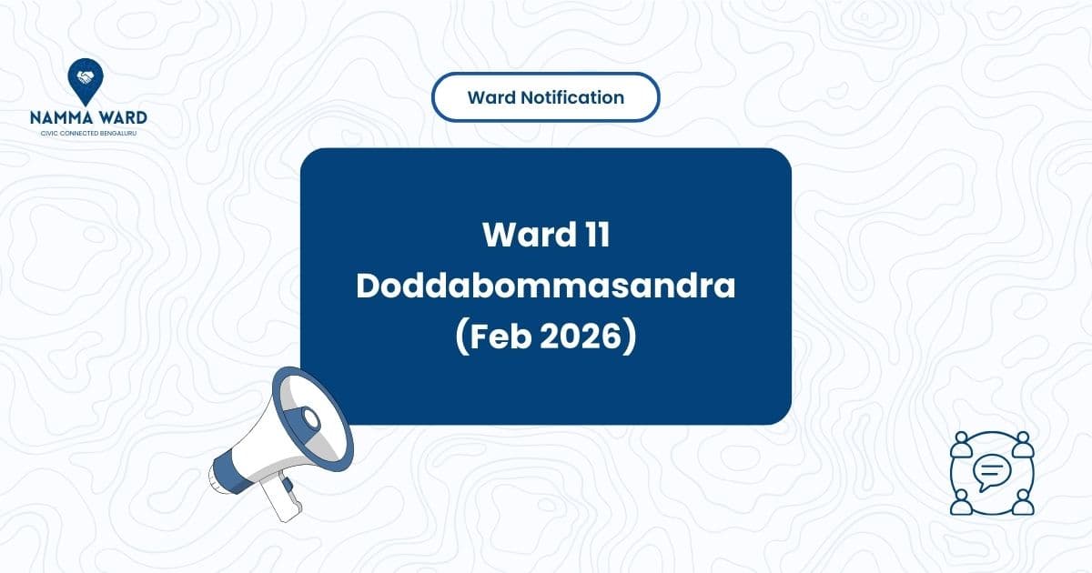 Special Intensive Revision (SIR) – Official Notice | Ward 11 – Doddabommasandra
