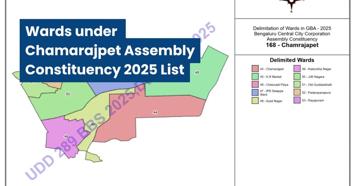 Latest List of Chamarajpet Assembly Constituency Wards (2025)