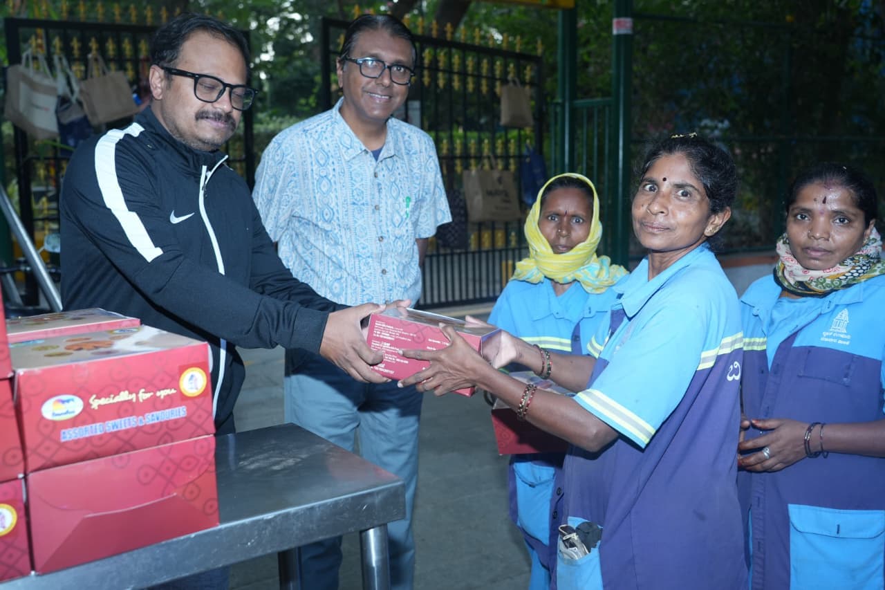 BBMP Distributes Sweets to Civic Workers for Ambedkar Jayanti in Ward 58