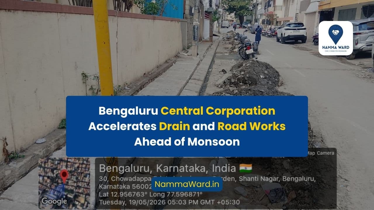 Strict Instructions Issued for Monsoon Drain Desilting and Road Works Completion in Bengaluru Central City