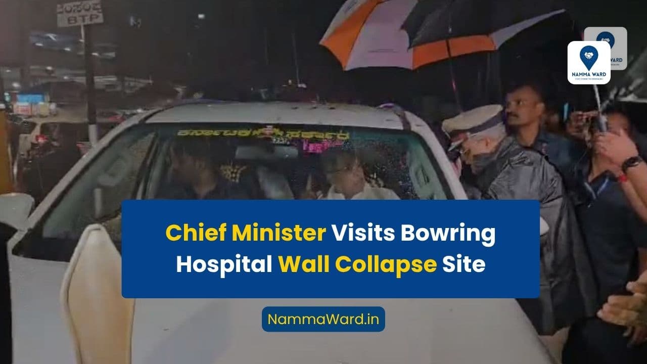 Chief Minister Visits Bowring Hospital Wall Collapse Site