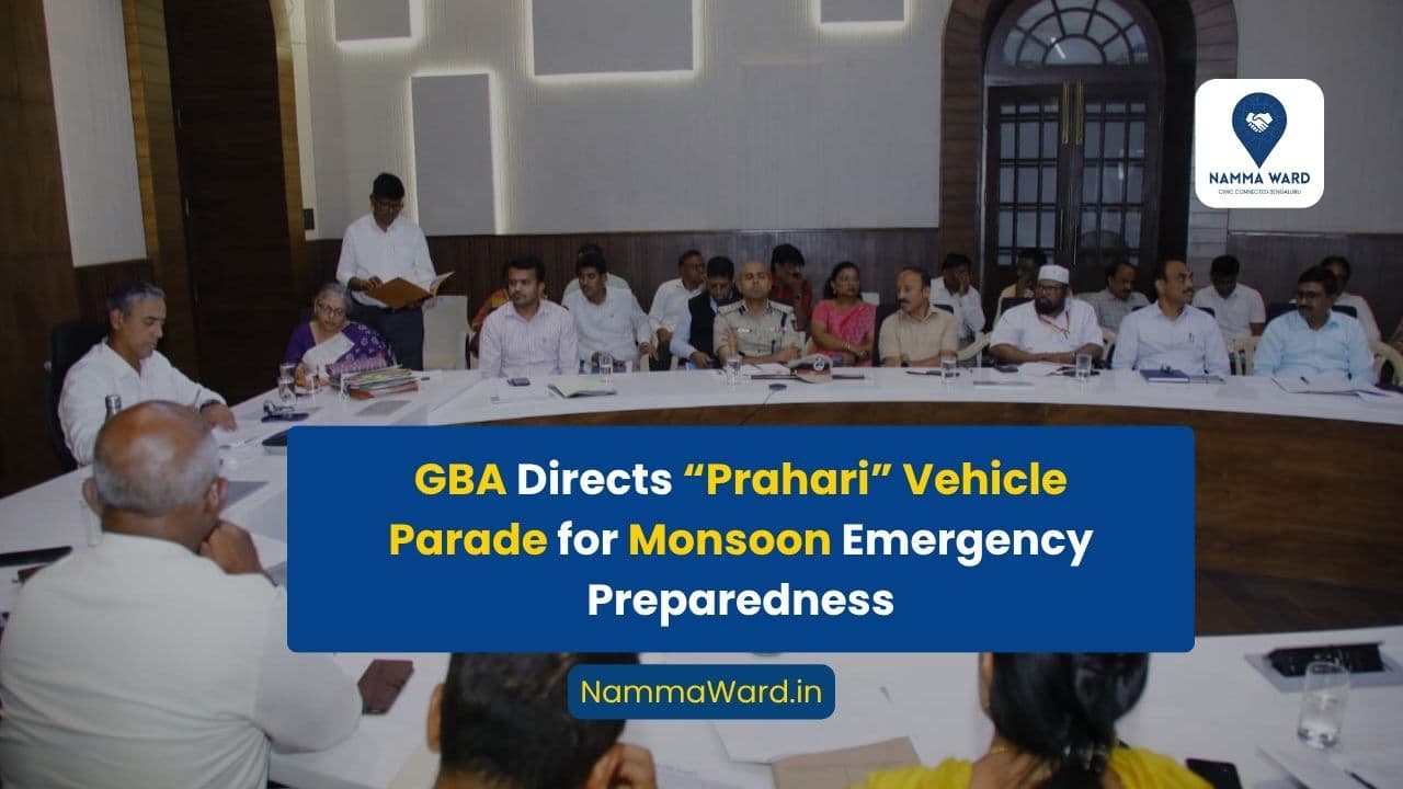 GBA Directs “Prahari” Vehicle Parade for Monsoon Emergency Preparedness