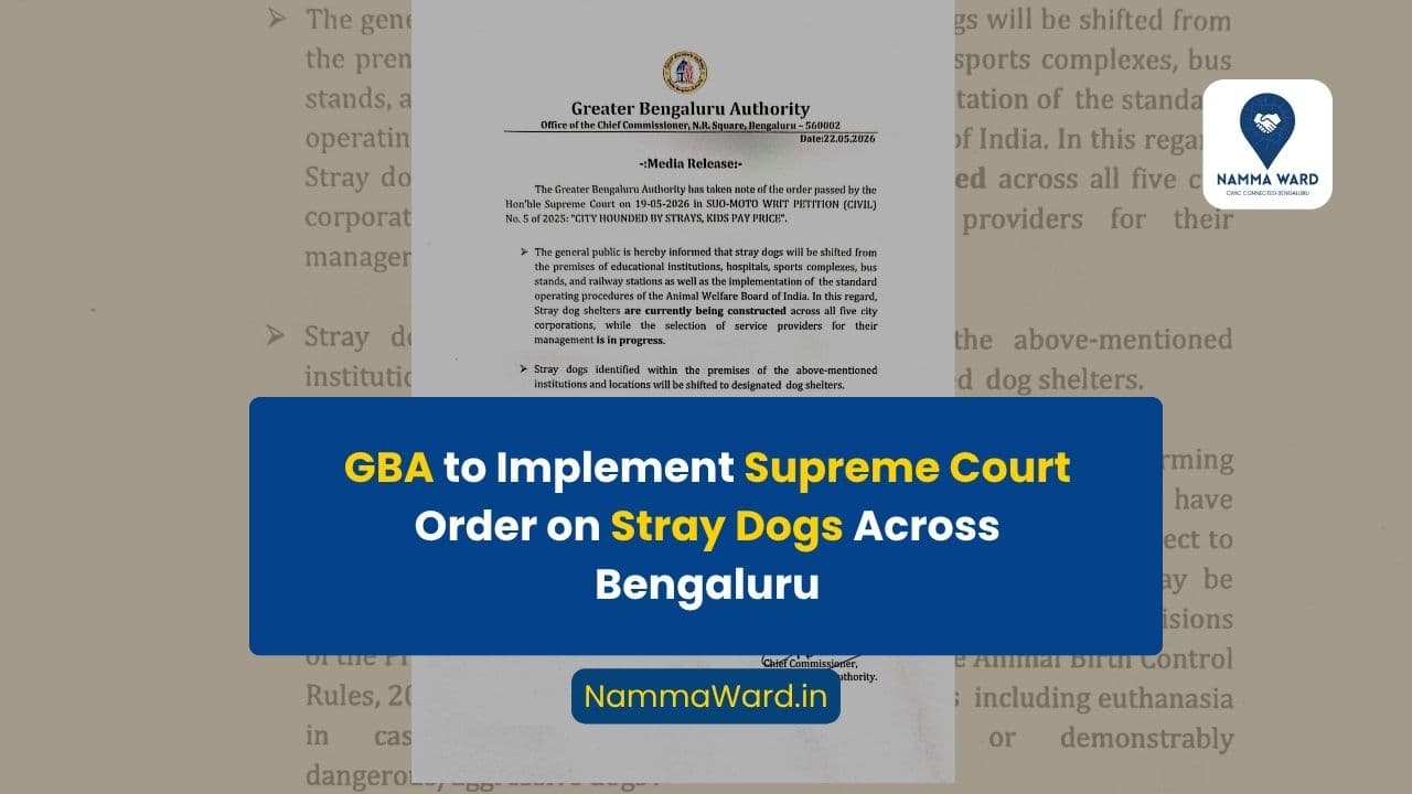 GBA to Implement Supreme Court Order on Stray Dogs; Compliance Measures Announced