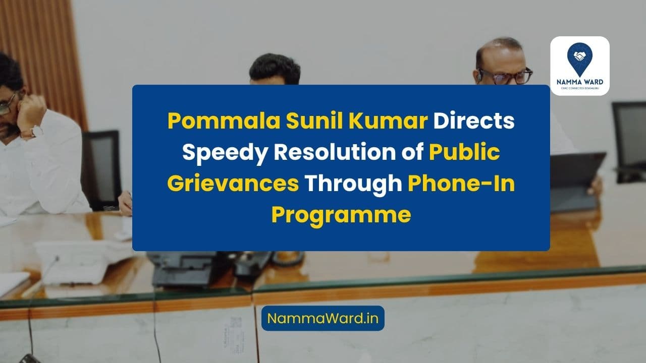 Pommala Sunil Kumar Directs Speedy Resolution of Public Grievances Through Phone-In Programme