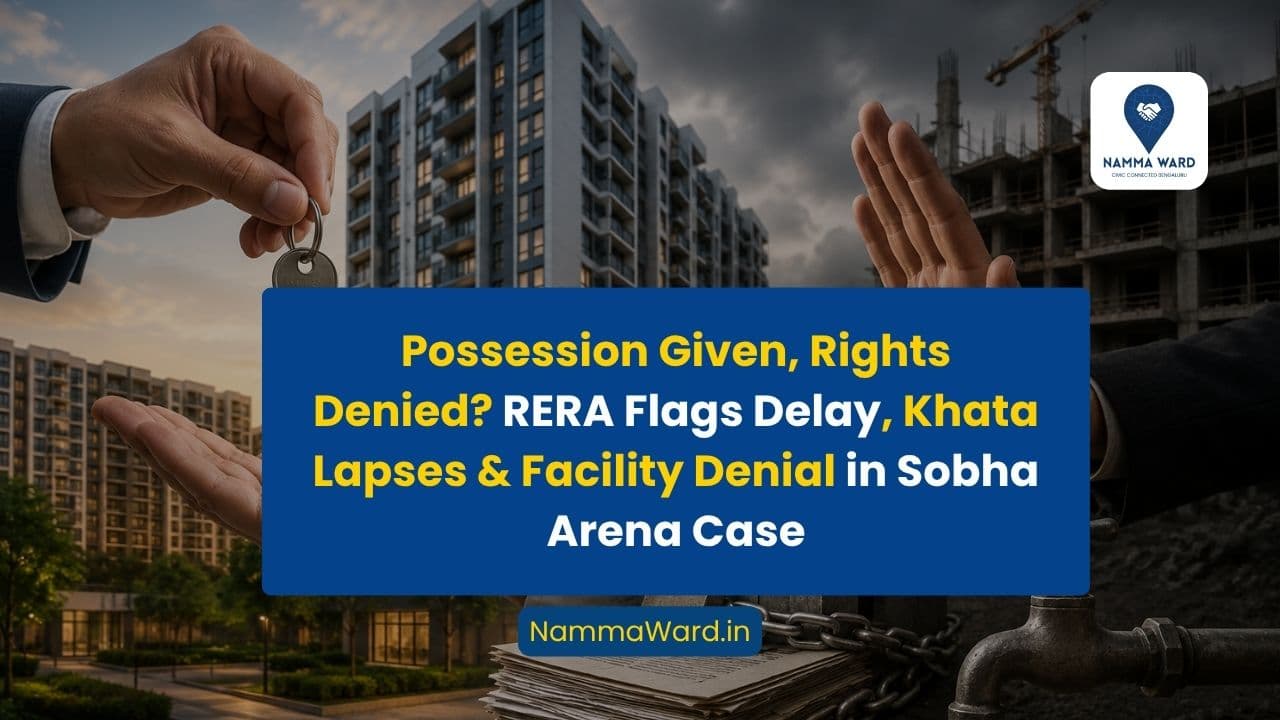 Possession Given, Rights Denied? RERA Flags Delay, Khata Lapses & Facility Denial in Sobha Arena Case