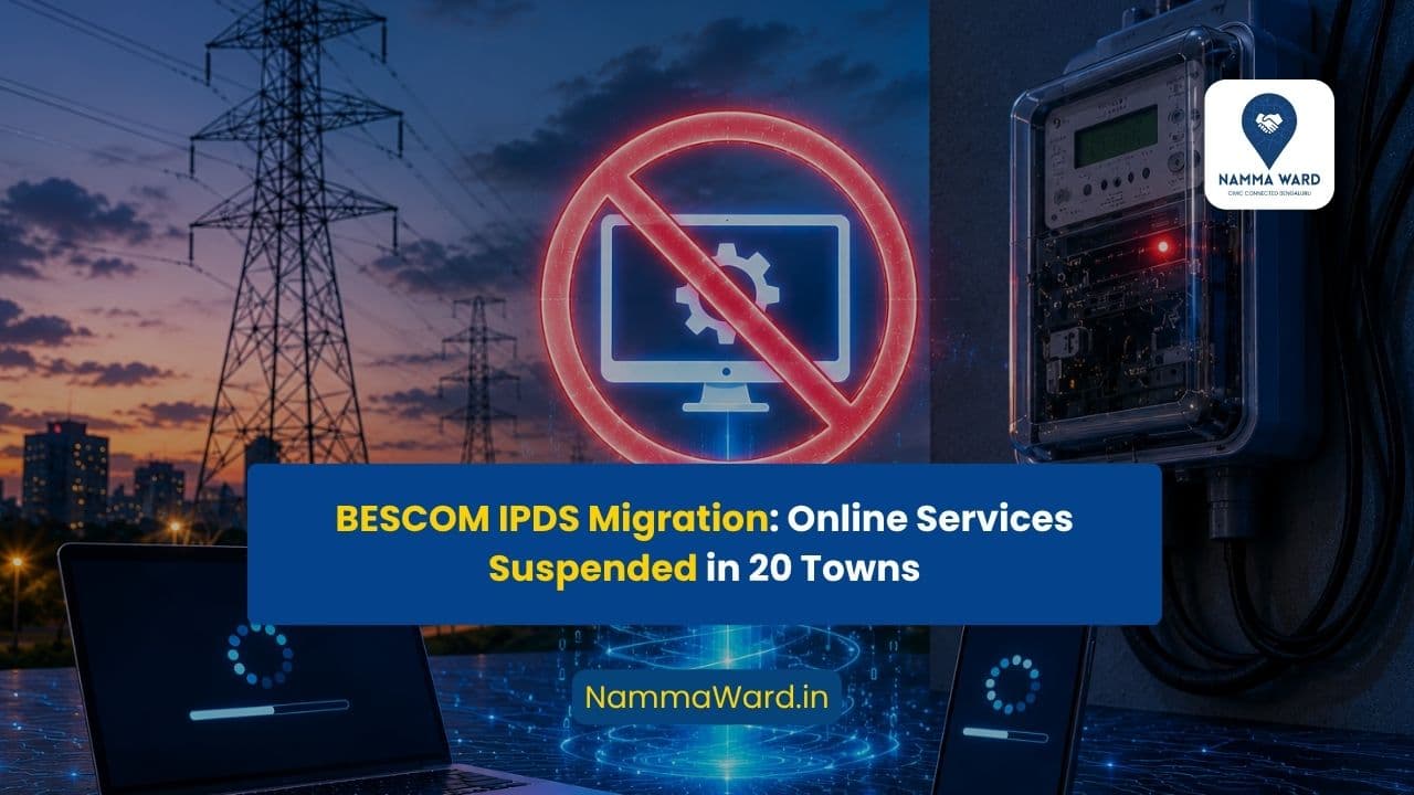 BESCOM to Suspend Online Services in 20 Towns During IPDS Software Migration