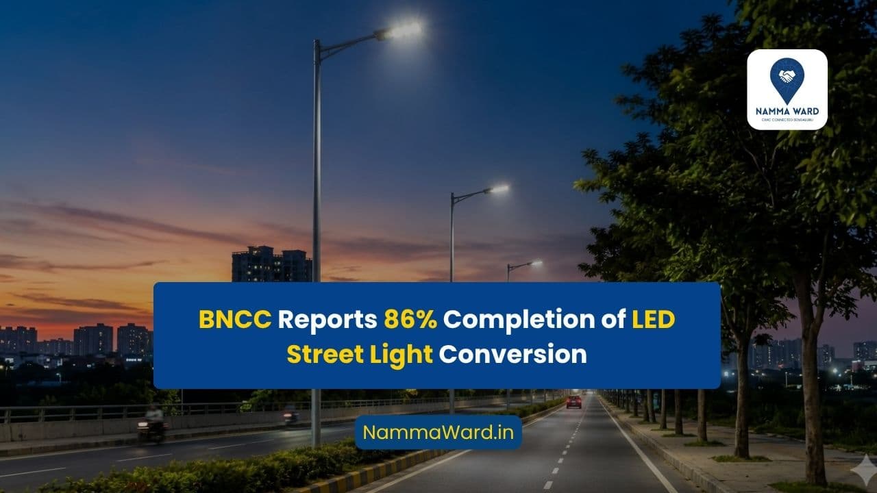 86% of LED Street Light Conversion Completed in Bengaluru North City Corporation
