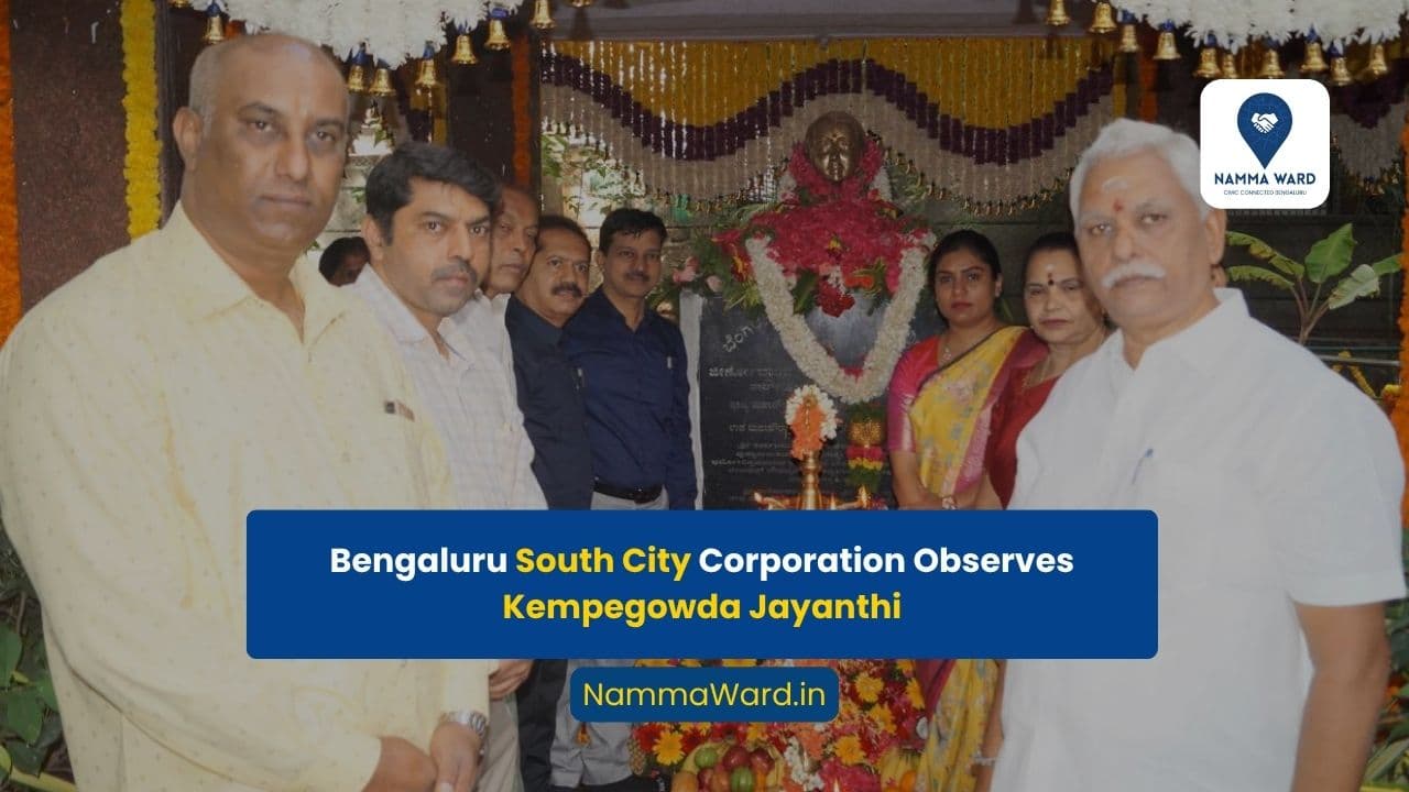 Floral Tributes Paid on Kempegowda Jayanthi by Bengaluru South City Corporation Commissioner