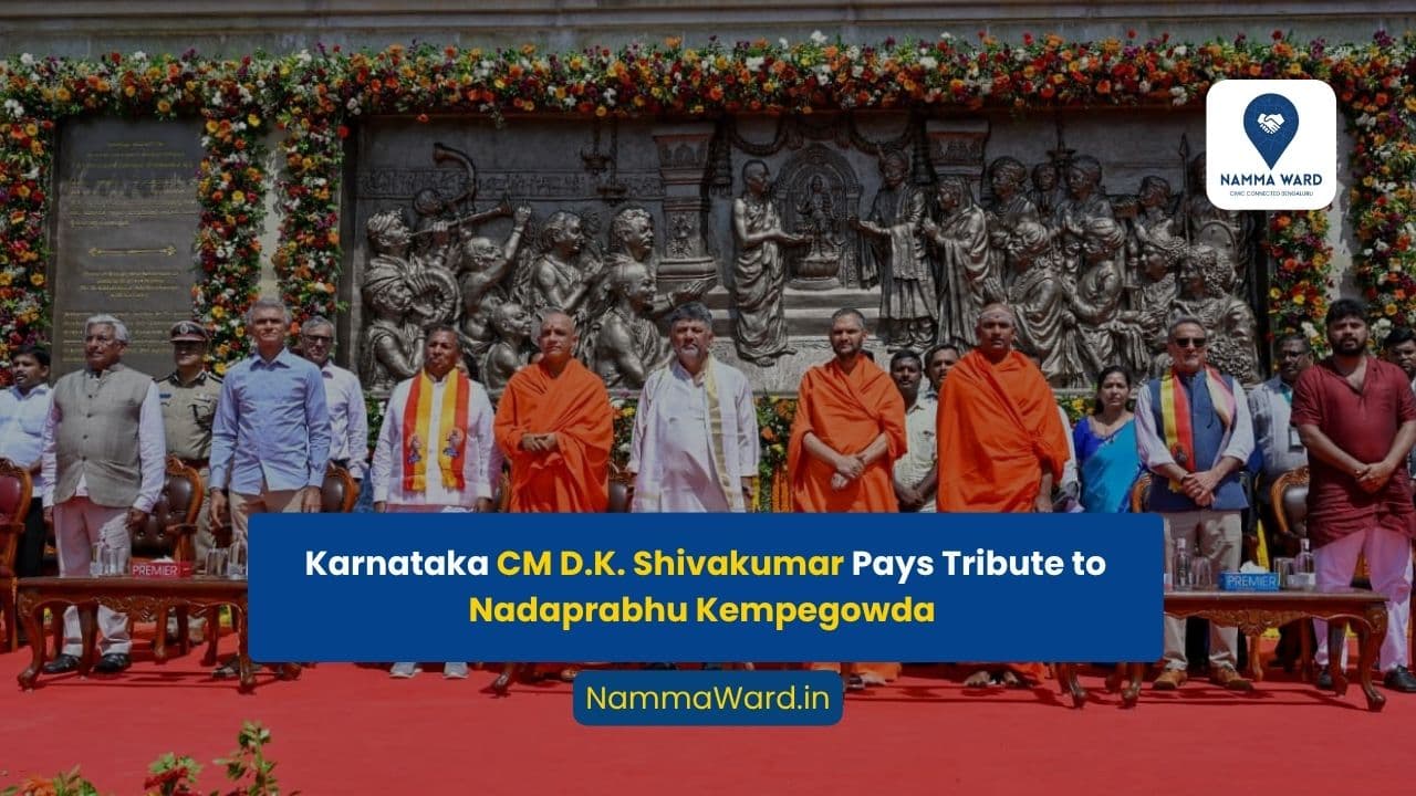 Karnataka CM D.K. Shivakumar Pays Tribute to Nadaprabhu Kempegowda on 517th Jayanti