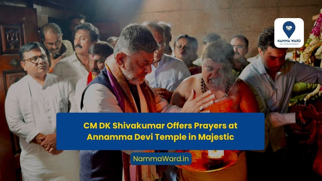 CM DK Shivakumar Offers Prayers at Annamma Devi Temple in Majestic