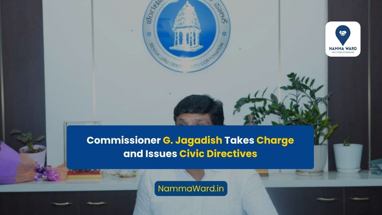 Commissioner G. Jagadish Assumes Charge at Bengaluru Central City Corporation