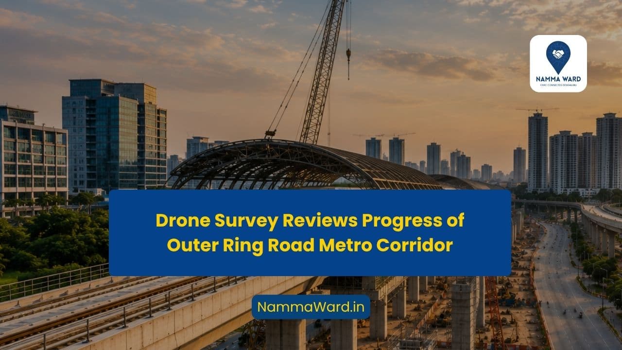 Drone Survey Reviews Progress of Outer Ring Road Metro Corridor