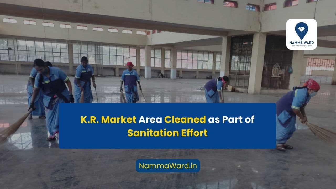 K.R. Market Area Cleaned as Part of Sanitation Effort
