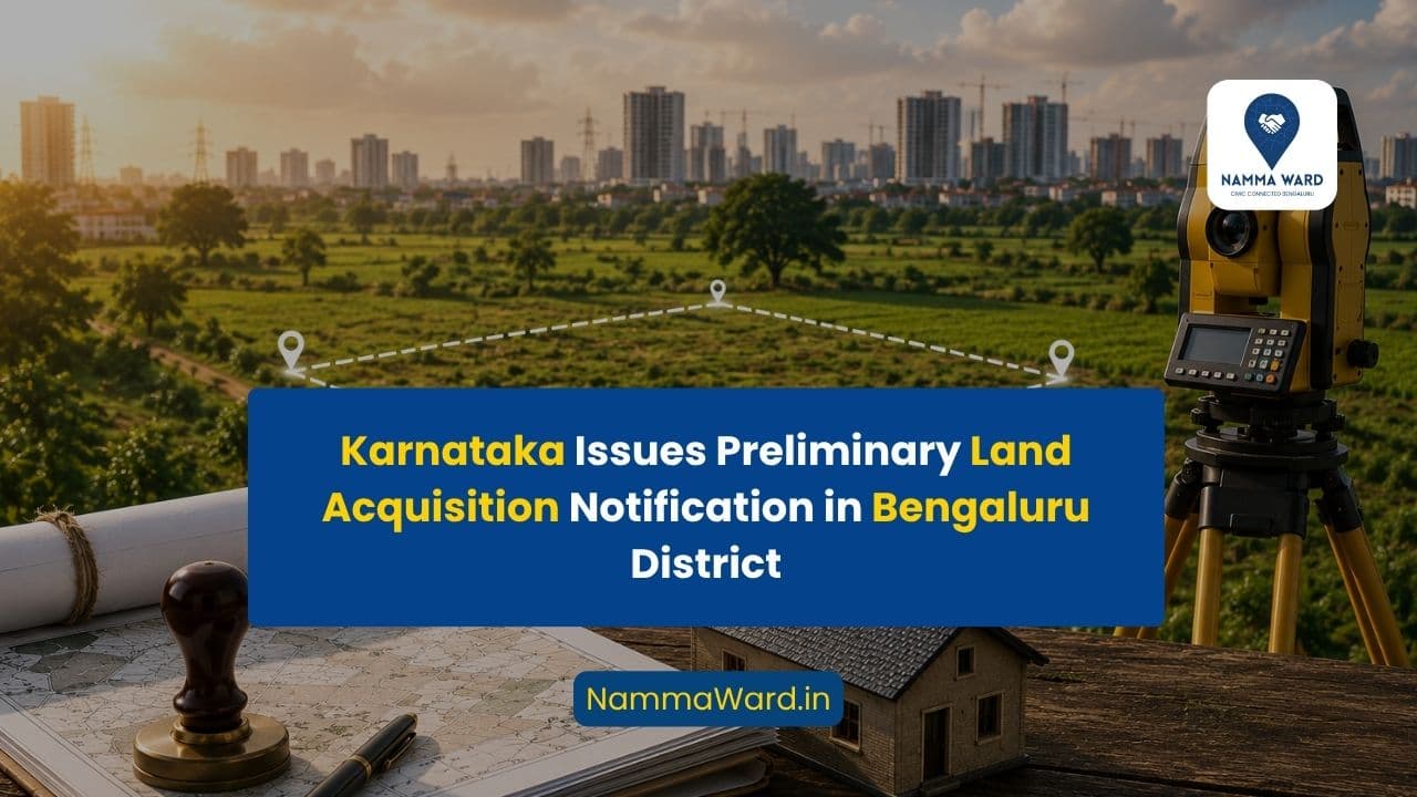 Karnataka Issues Preliminary Land Acquisition Notification in Bengaluru District