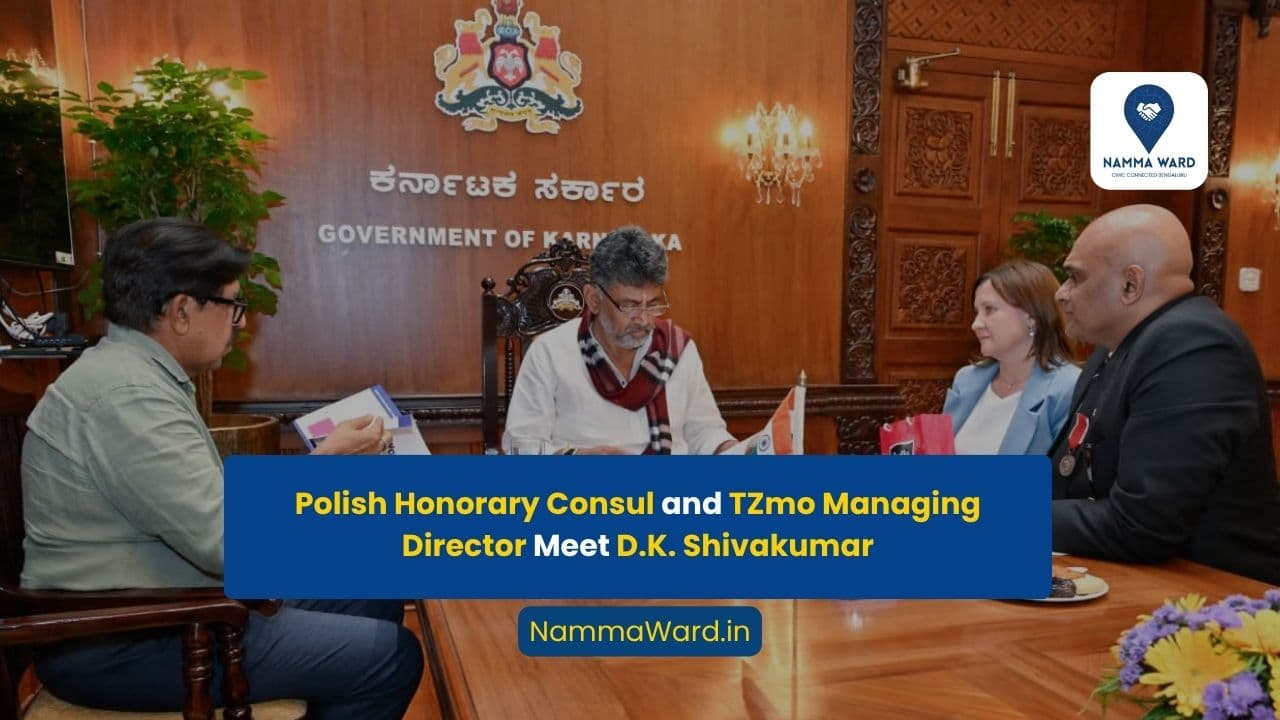 Polish Honorary Consul and TZmo Managing Director Meet D.K. Shivakumar