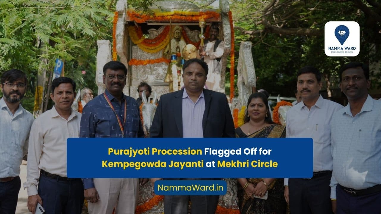 Nadaprabhu Kempegowda Jayanti: Purajyoti Procession Flagged Off from Mekhri Circle