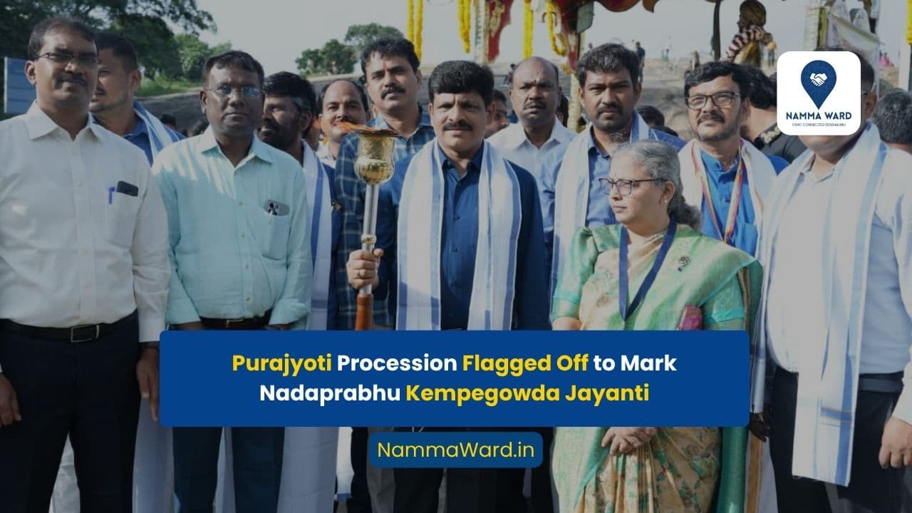 Purajyoti Procession Flagged Off to Mark Nadaprabhu Kempegowda Jayanti