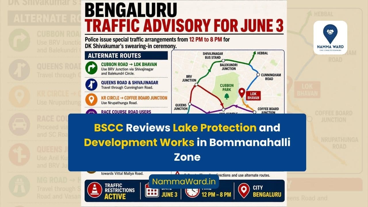 Traffic Advisory Issued for Swearing-In Ceremony Near Vidhana Soudha on June 3