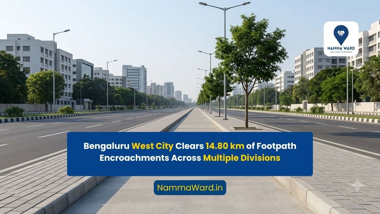 Footpath Encroachment Clearance Drive Covers 15 km Across Bengaluru South City Corporation