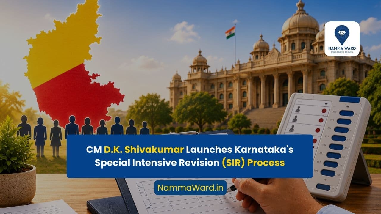 CM D.K. Shivakumar Launches Special Intensive Revision (SIR) Process by Filing Enumeration Form