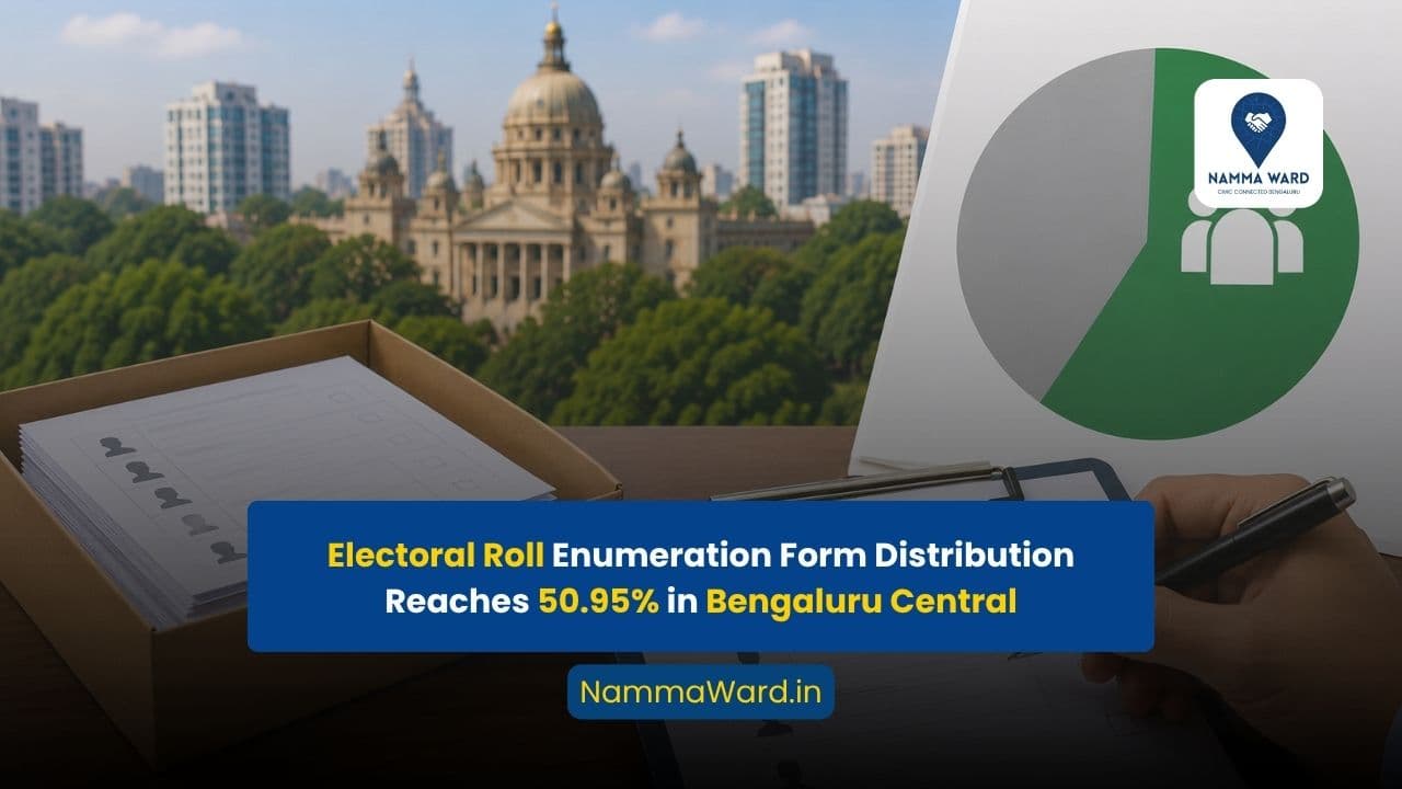 Electoral Roll Enumeration Form Distribution Reaches 50.95% in Bengaluru Central