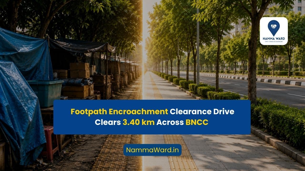 Footpath Encroachment Clearance Drive Clears 3.40 km Across BNCC Divisions