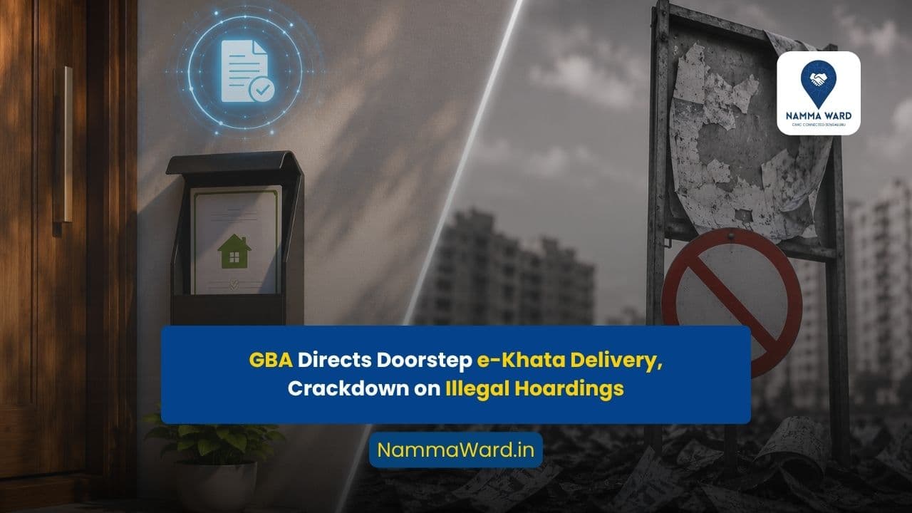 GBA Directs Doorstep e-Khata Delivery, Crackdown on Illegal Hoardings