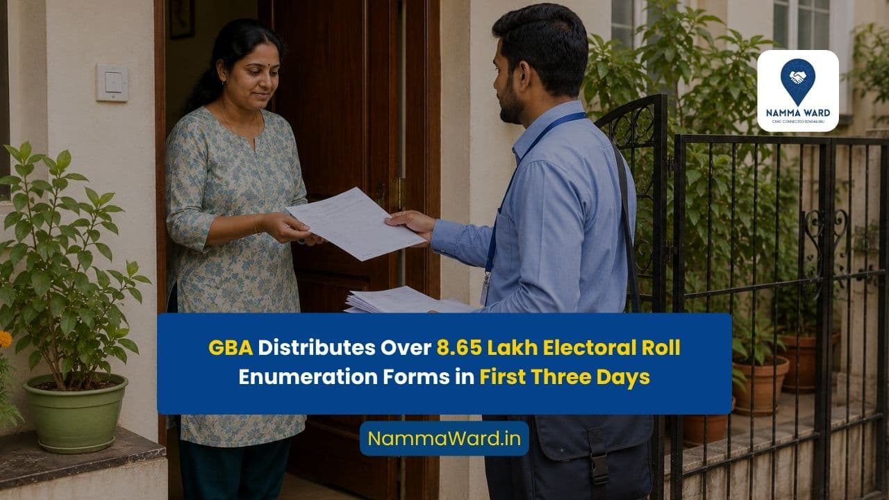 GBA Distributes Over 8.65 Lakh Electoral Roll Enumeration Forms in First Three Days