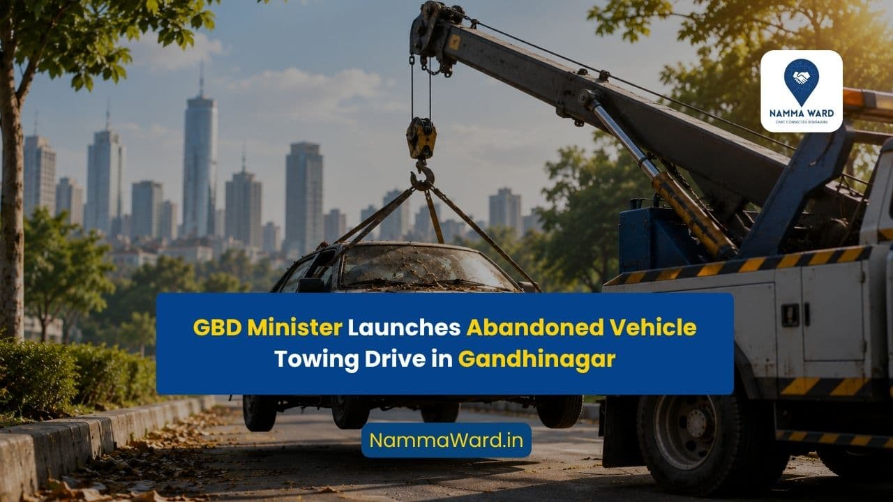 GBD Minister Launches Abandoned Vehicle Towing Drive in Gandhinagar
