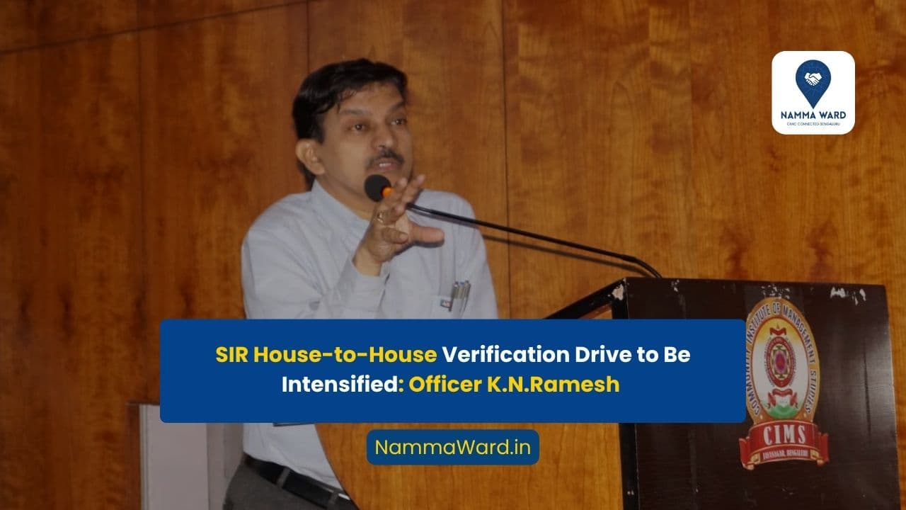 SIR House-to-House Verification Drive to Be Intensified: Additional District Election Officer