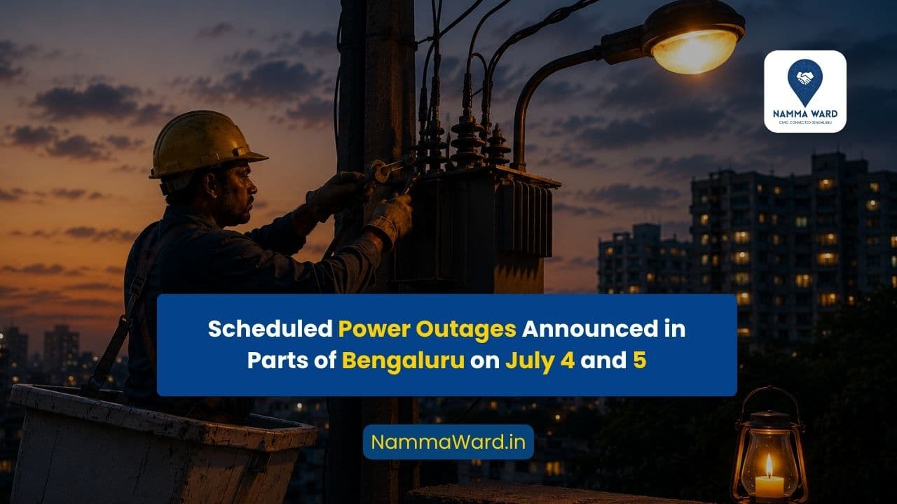 Scheduled Power Outages Announced in Parts of Bengaluru on July 4 and 5