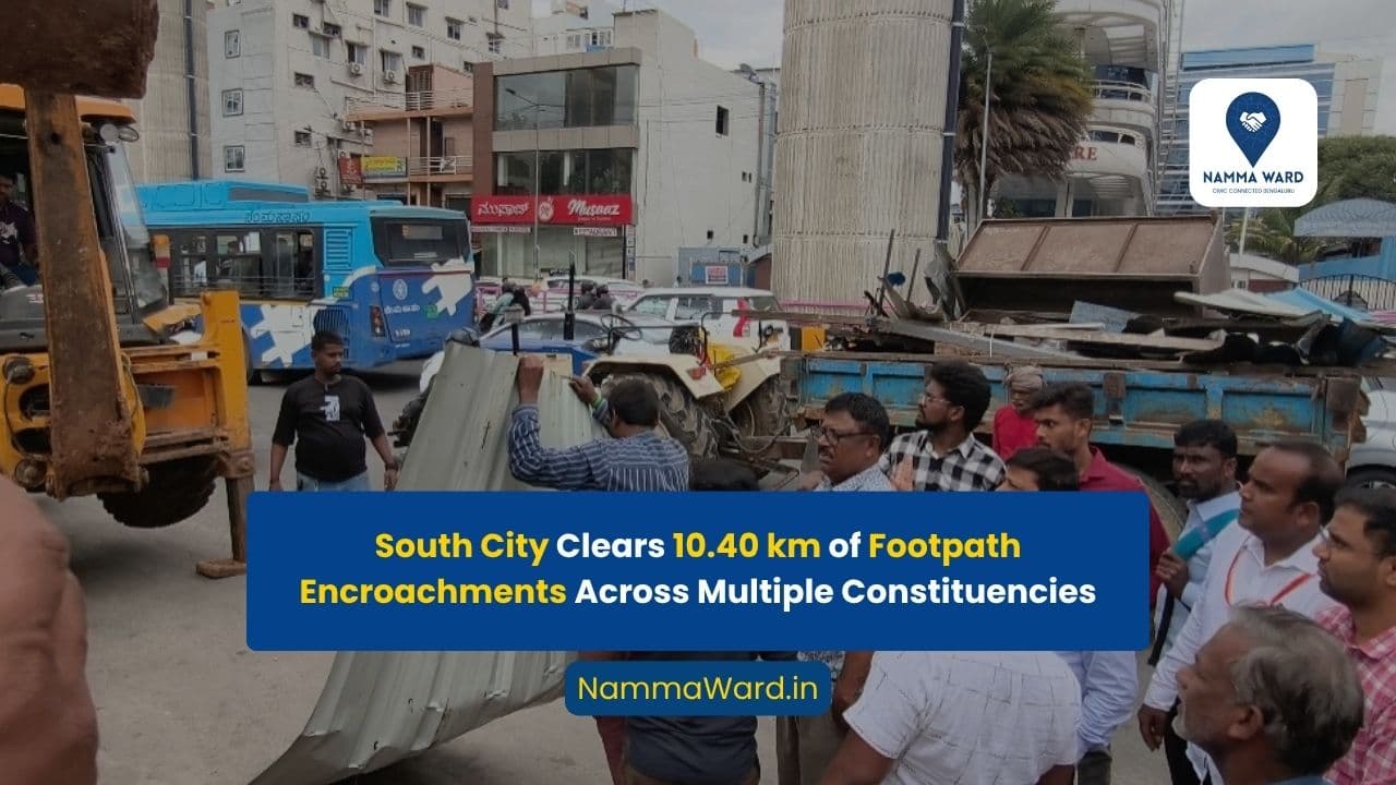 South City Corporation Clears 10.40 km of Footpath Encroachments Across Multiple Constituencies